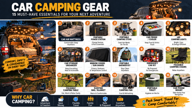 Car camping gear essentials checklist